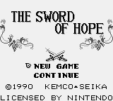 The Sword of Hope Title Screen